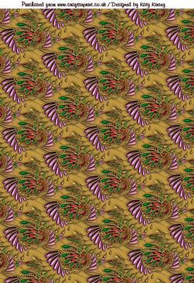Jewelled Feather Backing Paper