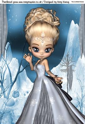 Snow Princess A4 Card Front