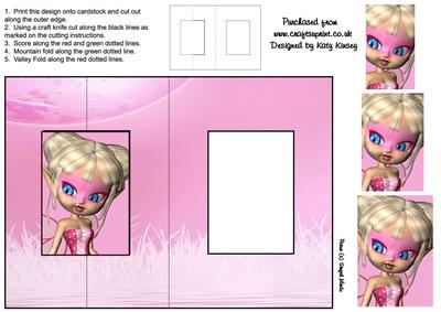Dawn Fairy Foldback Card with Simple Pyramage