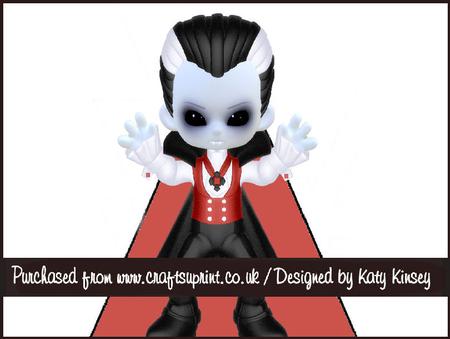 Dracula 3D Stand Up Pyramid Card Kit