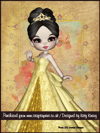Princess Caelia in Lemon A4 Tunnel Card Kit