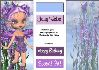 Sadie Fairy Dl Card Front and Insert