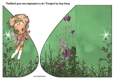 Zoe Fairy Teardrop Card