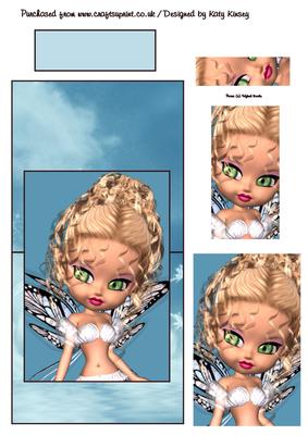 Caoimhe Fairy Over the Edge Card with Simple Pyramage