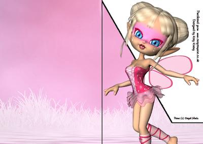 Dawn Fairy A5 Shaped Front Print and Fold Card