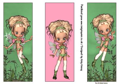 Zoe Fairy Set of 3 Bookmarks