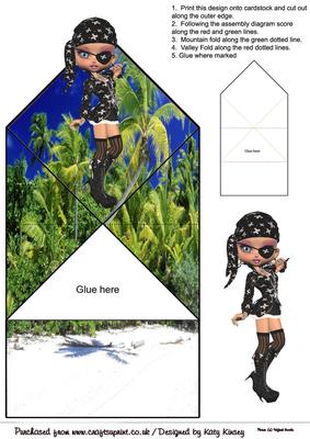 Morgana the Pirate Pop Up Spring Card