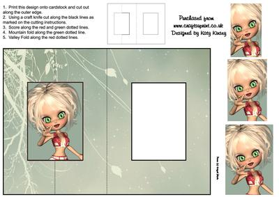 Nicole Foldback Card with Simple Pyramage