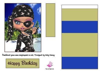 Morgana the Pirate Easel Card