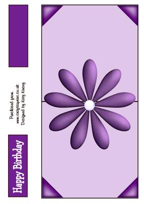 Lazy Daisy Over the Edge Card in Purple