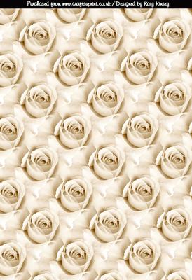 Cream Roses Backing Paper