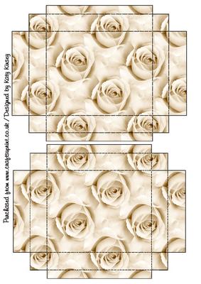 Cream Roses Gift Box with Lid