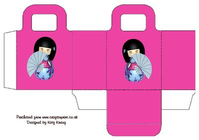 Geisha Doll in Blue Gift Bag