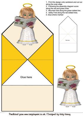 Christmas Angel Choir Pop Up Spring Card Blonde Hair