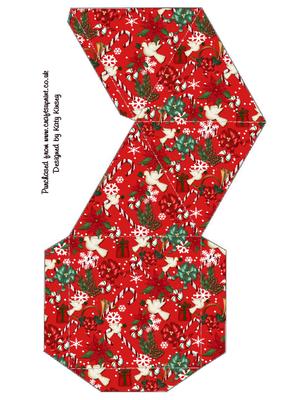 Christmas Jumble Pyramid Box in Red