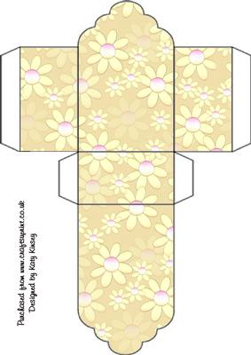 Yellow Flowers Tag Gift Box