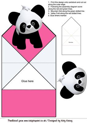 Panda-monium Pop Up Spring Card