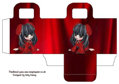 Little China Girl in Red Gift Bag