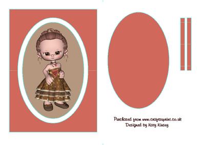 In My Brown Party Dress Flip Card Sheet