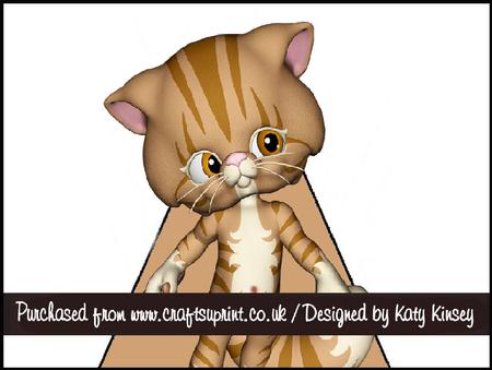 Stripes the Cat 3D Stand Up Pyramid Card Kit