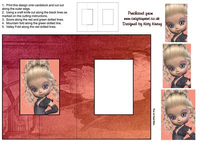 Marie Foldback Card with Simple Pyramage