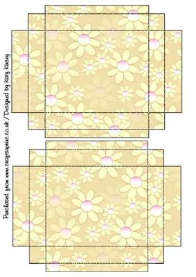 Yellow Flowers Gift Box with Lid