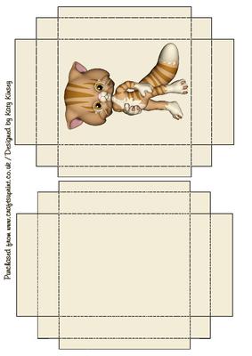 Stripes the Cat Gift Box with Lid