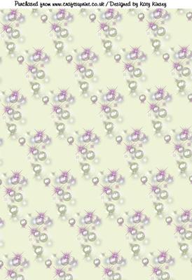 Bubbles and Fairy Dust Backing Paper in Green
