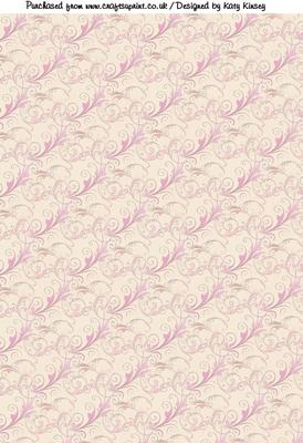 Flourish in Pink and Peach Backing Paper