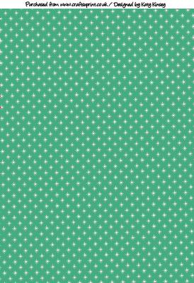 Glitter Stars in Green Backing Paper