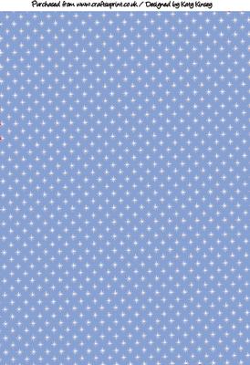 Glitter Stars in Pale Blue Backing Paper