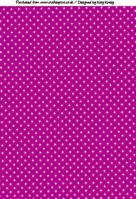 Glitter Stars in Purple Backing Paper