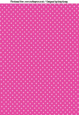 Glitter Stars in Hot Pink Backing Paper