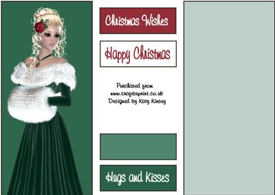 Winter Wishes in Green Dl Card Topper and Insert