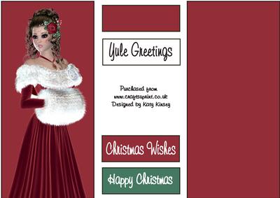 Winter Wishes in Red Dl Card Topper and Insert