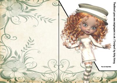 Courtney A5 Shaped Front Print and Fold Card