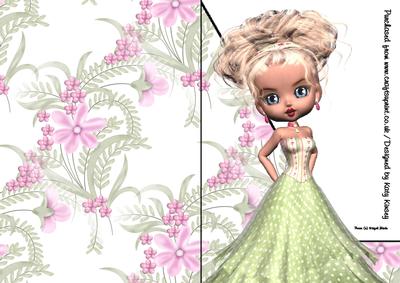 Tamara A5 Shaped Front Print and Fold Card