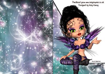 Nina Fairy A5 Shaped Front Print and Fold Card