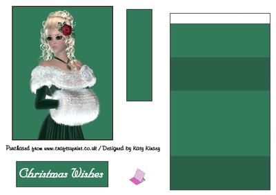 Winter Wishes in Green Easel Card