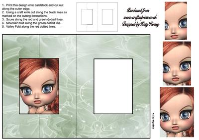 Olivia Foldback Card with Simple Pyramage