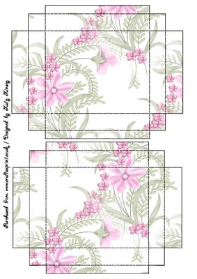 Pink Floral Gift Box with Lid