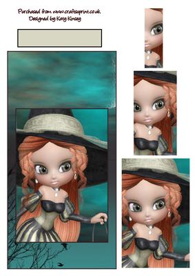 Witchy Ways Over the Edge Card with Simple Pyramage