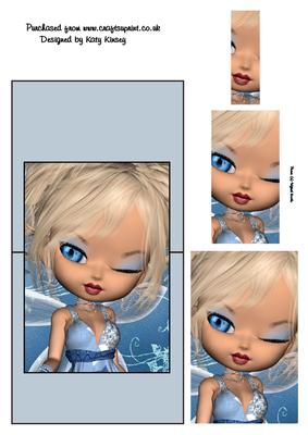 Skye Fairy Over the Edge Card with Simple Pyramage