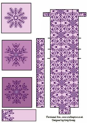 Snowflakes in Purple Waterfall Card
