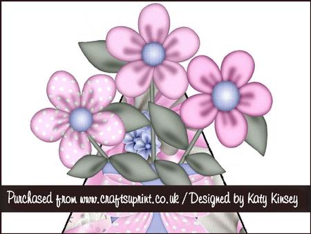 Bouquet of Blooms in Soft Pink 3D Stand Up Pyramid Card Kit