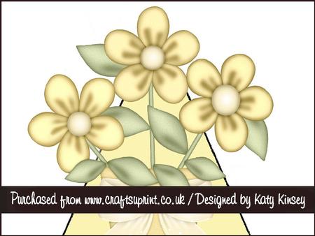 Bouquet of Blooms in Yellow 3D Stand Up Pyramid Card Kit