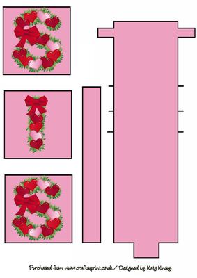 Sis Hearts and Flowers Waterfall Card Sheet