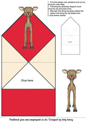 Rudolph the Reindeer Pop Up Spring Card