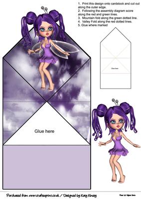 Pansy Fairy Pop Up Spring Card