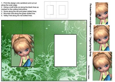 Janet Foldback Card with Simple Pyramage